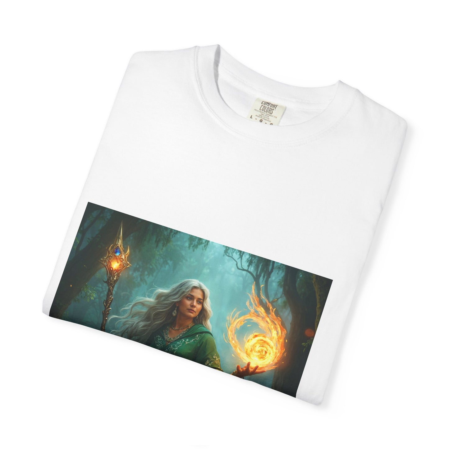 Mystical Sorceress T-Shirt, Fantasy Apparel, Gift for Wizards, Magical Tee, Unisex Graphic Shirt, Casual Wear, Cool Sorcery Merch