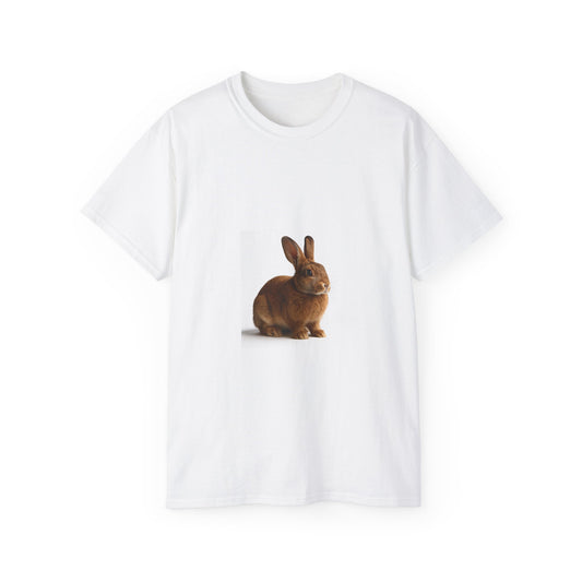 Cute Rabbit Unisex Cotton Tee, Rabbit T-Shirt, Animal Lover Gift, Spring Fashion, Eco-Friendly Apparel, Casual Wear