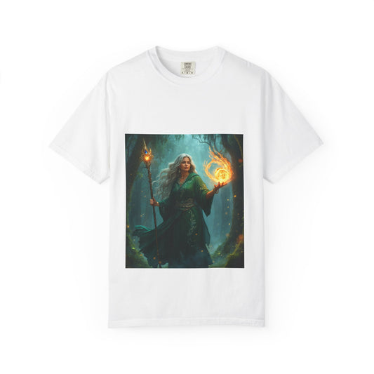 Mystical Sorceress T-Shirt, Fantasy Apparel, Gift for Wizards, Magical Tee, Unisex Graphic Shirt, Casual Wear, Cool Sorcery Merch